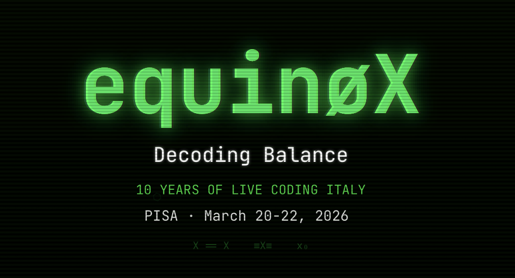 EquinoX - TopLap Italia - 10th anniversary - OpenJam - Lectures